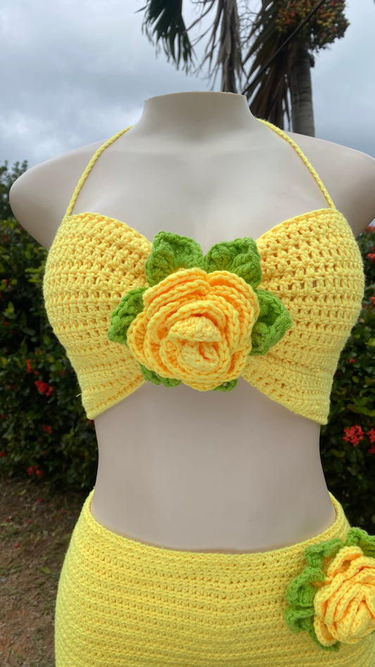 Flora Rosé Skirt Set